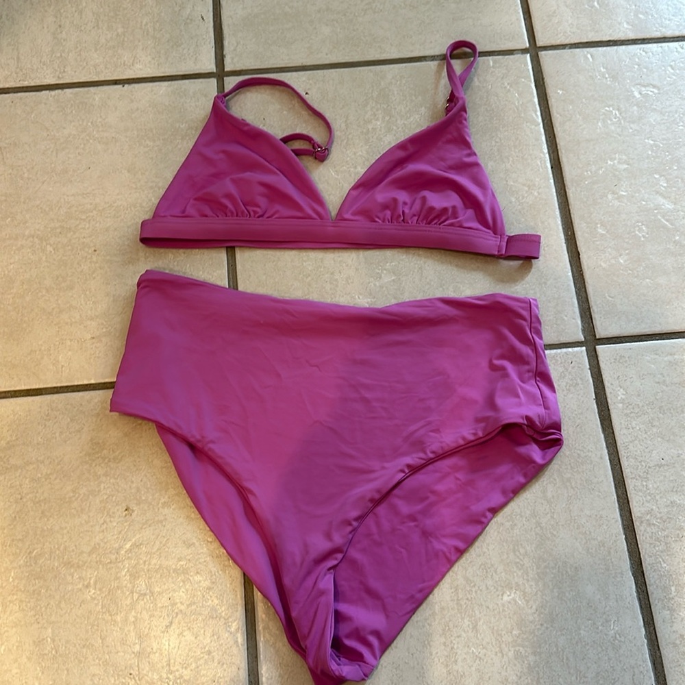 Dippin Daisy purple bikini top and bottom
